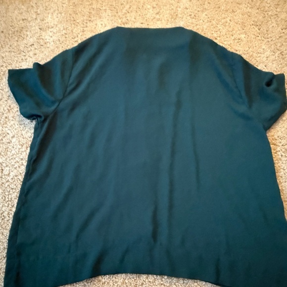 Lulu's Blue Short Sleeve Button Down Shirt - Picture 3 of 6